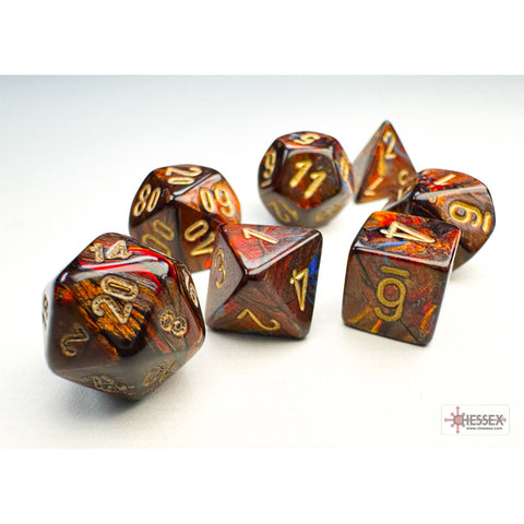 Chessex: Minihedral - Scarab Blue Blood/Gold | Available Now