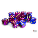 Chessex: 16mm D6 Dice Block - Gemini Blue-Purple/Gold | Available Now