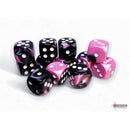 Chessex: 16mm D6 Dice Block - Gemini Black-Pink/White | Available Now
