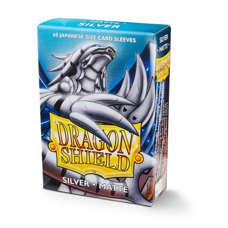 Dragon Shield: Japanese Size 60Ct - Silver Matte Card Sleeves | Available Now
