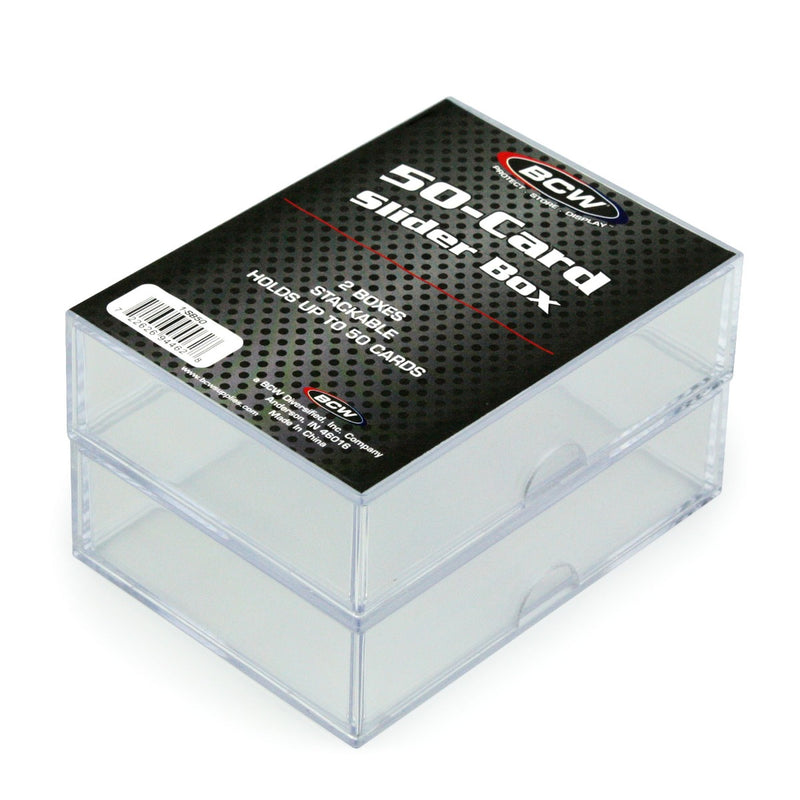 BCW 2-Piece Slider Box (50) Clear 2 pack