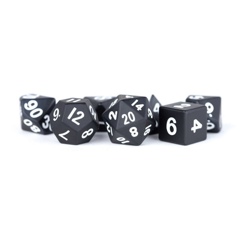 MDG – Metal Dice: Black 16mm Poly Set