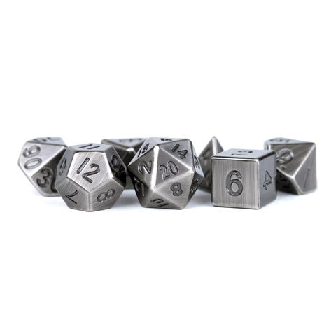 Metallic Dice Games: 16Mm Metal Dice Set - Antique Silver | Available Now