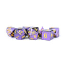 MDG – Metal Dice: Purple with Gold Numbers 16mm Poly Set