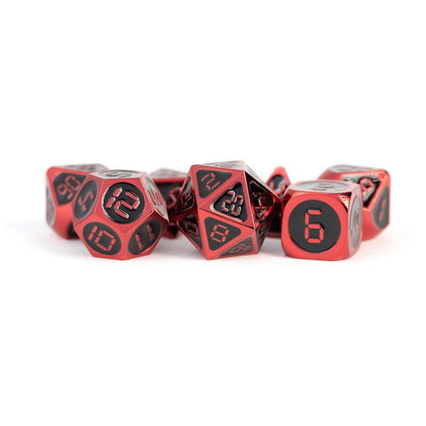 MDG – Metal Enamel Dice: Red with Black Enamel