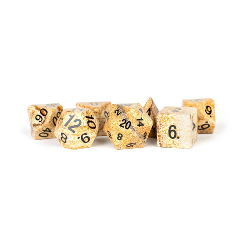 Metallic Dice Games: Handcrafted 16mm Stone - Picture Jasper Dice | Available Now
