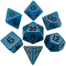 Metallic Dice Games: 16mm Acrylic Poly Dice Set - Glow Blue | Available Now