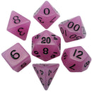 Metallic Dice Games: 16mm Acrylic Poly Dice Set - Glow Purple | Available Now