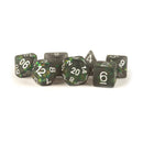 Metallic Dice Games: 16mm Resin Poly Dice Set -  Icy Opal Black | Available Now