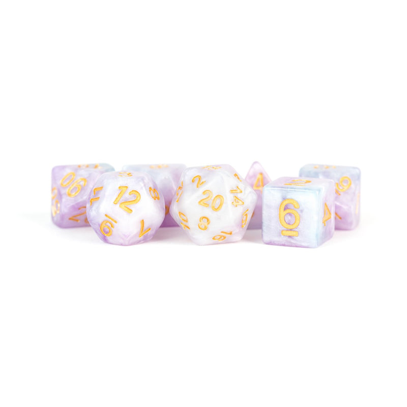 Fanroll: 16mm Resin Poly Dice Set - Lavender | Available Now