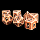 Fanroll: 16mm Resin Poly Dice Set - Ancient Brown | Available Now