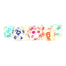 Fanroll: 16mm Resin Poly Dice Set - Rainbow Ice | Available Now