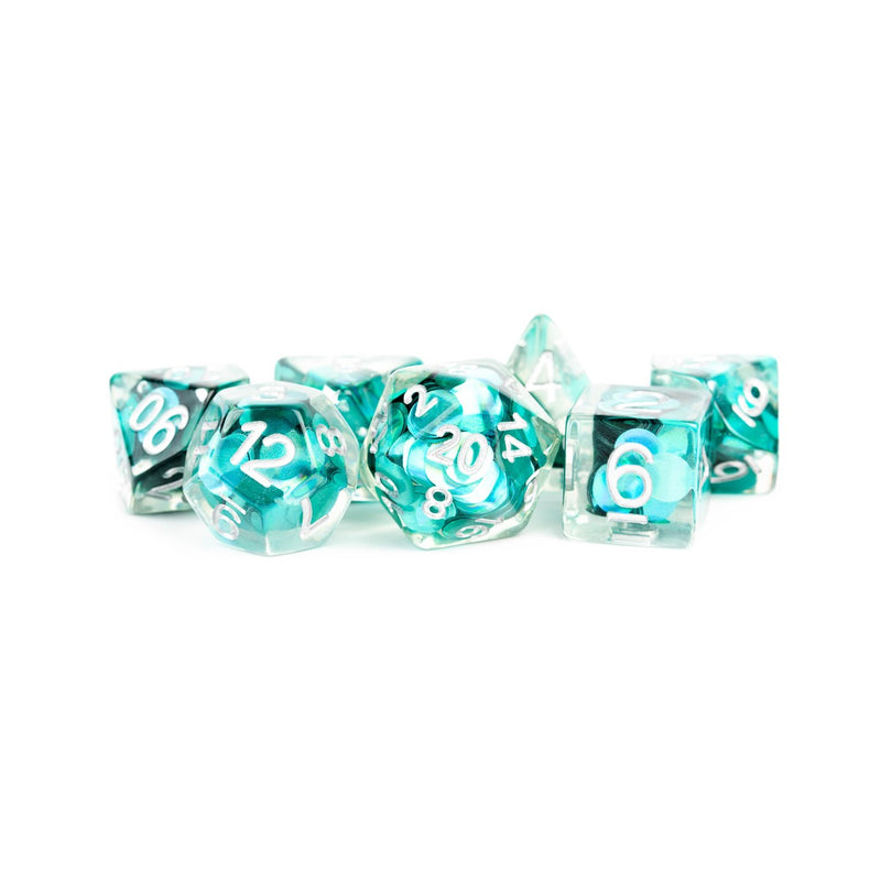Metallic Dice Games: 16mm Resin Poly Dice Set - Mermaid | Available Now