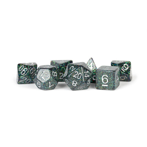 Metallic Dice Games: 16mm Resin Poly Dice Set - Astro Mica | Available Now