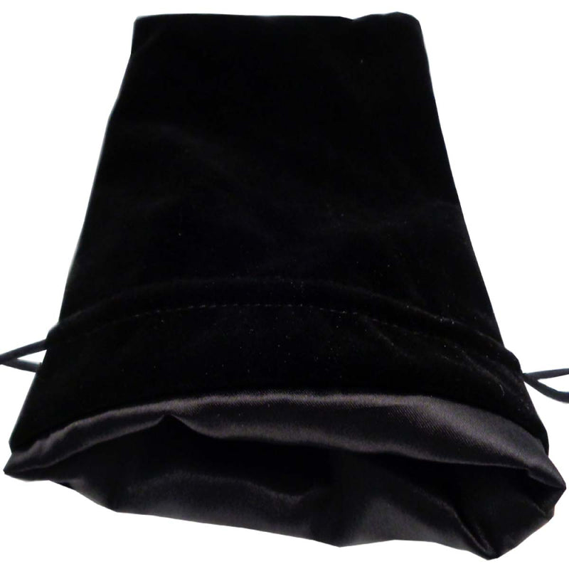 FanRoll Large Dice Bag Black - Velvet with Black Satin