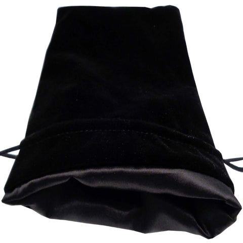 FanRoll Large Dice Bag Black - Velvet with Black Satin