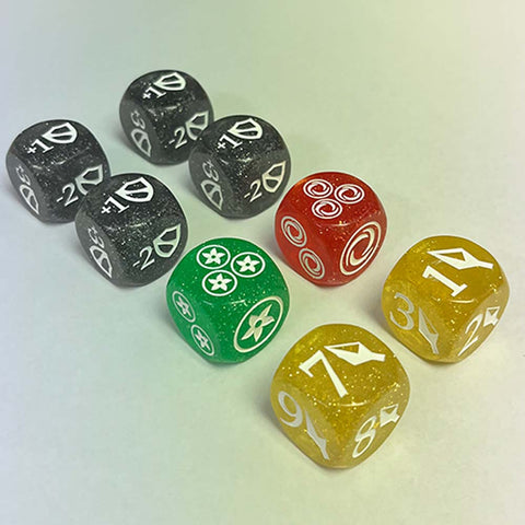 25mm Flesh and Blood Dice Set 8pc (Glitter)
