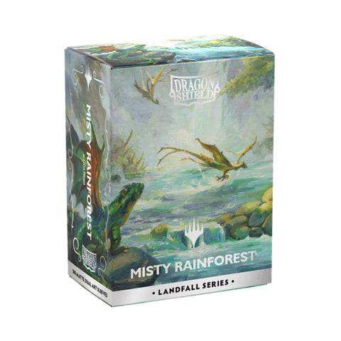 Dragon Shield: Misty Rainforest - Magic The Gathering Landfall Series -  100ct Art Dual Matte Standard Sleeves | Available Now