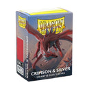 Dragon Shield Sleeves (100) Dual Matte - Crimson & Silver