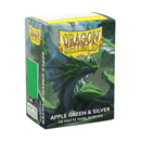Dragon Shield Sleeves (100) Dual Matte - Apple Green & Silver