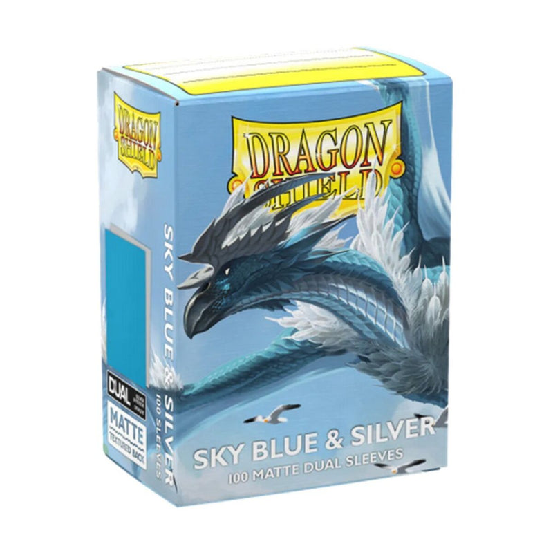 Dragon Shield Sleeves (100) Dual Matte - Sky Blue & Silver