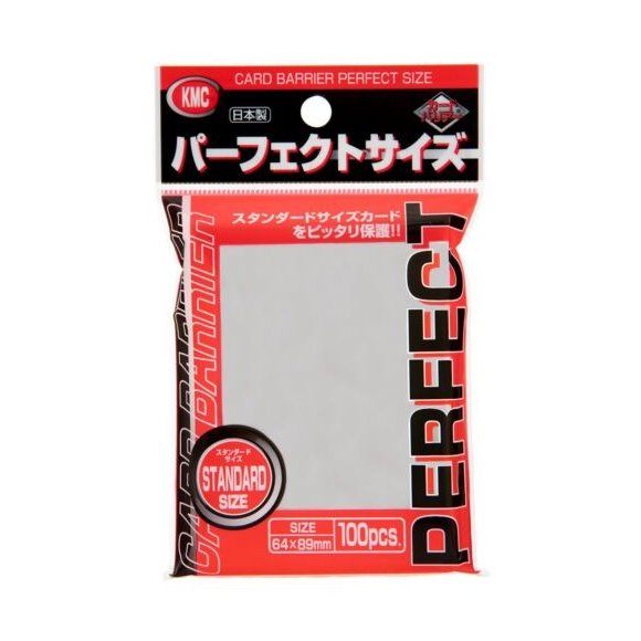 KMC Perfect Size Clear Standard Size 64x89mm Sleeves (100 Pack)