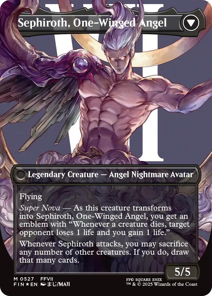 Sephiroth, Fabled SOLDIER // Sephiroth, One-Winged Angel (Borderless) (Surge Foil) [FINAL FANTASY]