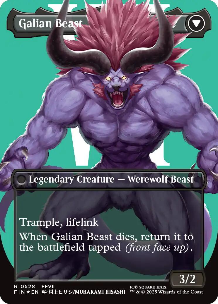 Vincent Valentine // Galian Beast (Borderless) (Surge Foil) [FINAL FANTASY]