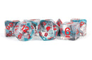 Fanroll: 16mm Resin Poly Dice Set - Unicorn Battle Wounds | Available Now