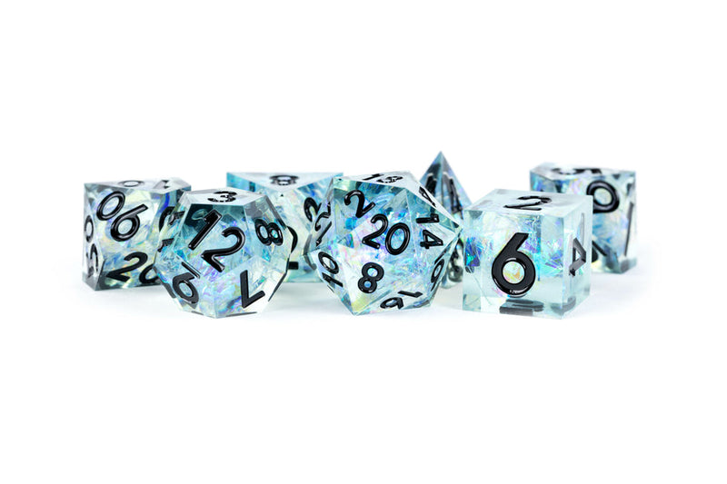Fanroll: Handcrafted Sharp Edge Resin - Captured Frost Dice | Available Now