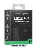 Palms Off Blackout Deck Sleeves (100) Black (Matte Front)