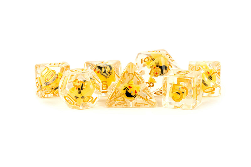 Fanroll: 16mm Resin Poly Dice Set - Cat Dice | Available Now