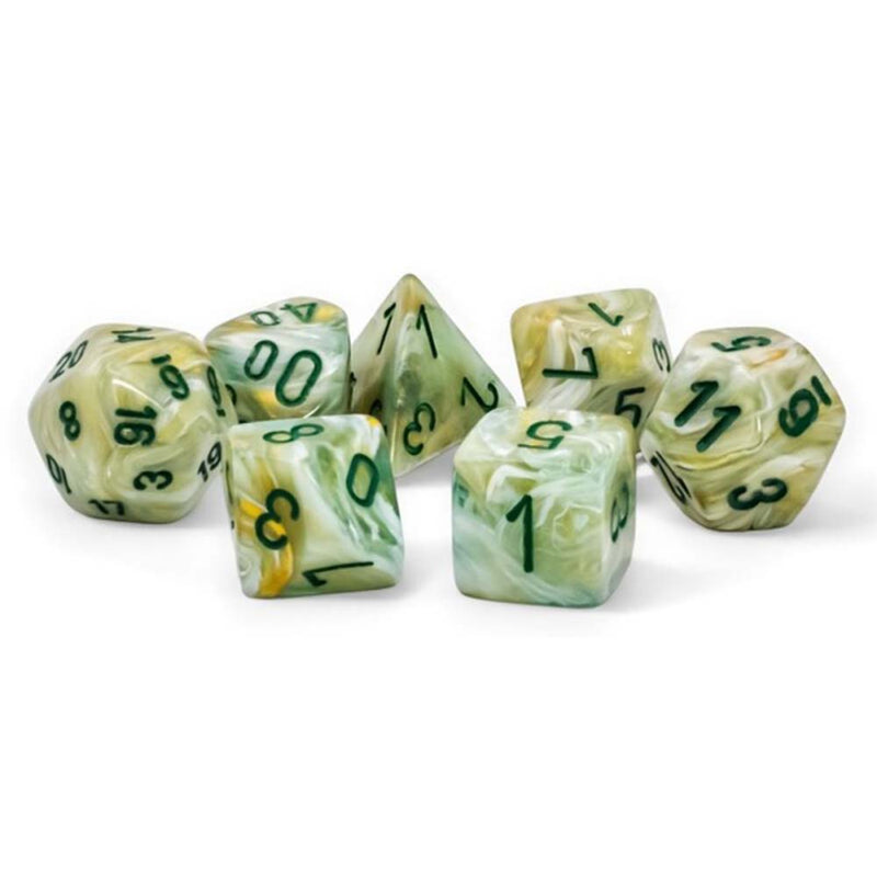 Chessex: Minihedral - Marble Green/Dark Green | Available Now