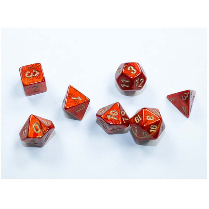 Chessex: Minihedral - Scarab Scarlet/Gold | Available Now