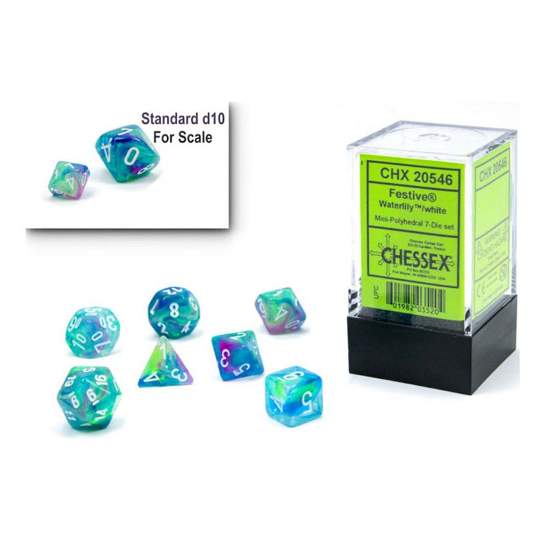 Chessex: Minihedral - Waterlily and White | Available Now