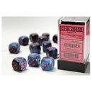 Chessex: 16mm D6 Dice Block - Gemini Black-Starlight/Red | Available Now