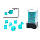 Chessex: Miniherdral - Translucent Teal/White | Available Now