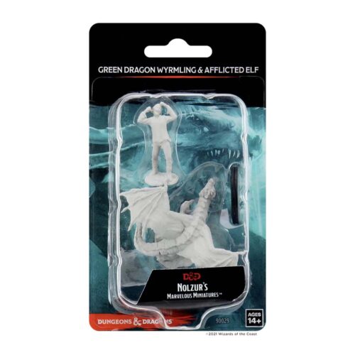 D&D Nolzur's Marvelous Miniatures - Green Dragon Wyrmling & Affli