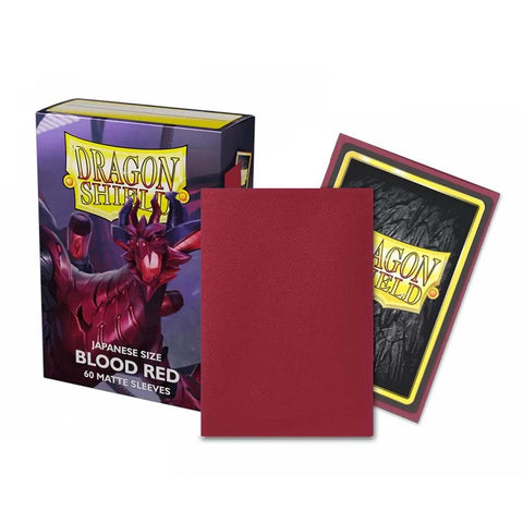 Dragon Shield: Japanese Size 60Ct - Blood Red Matte Card Sleeves | Available Now