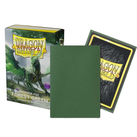 Dragon Shield: Japanese Size 60Ct - Forest Green Matte Card Sleeves | Available Now