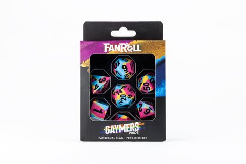 Fanroll: Gaymers Pride Dice Set - Pansexual Flag | Available Now