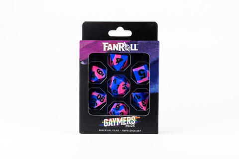 Fanroll: Gaymers Pride Dice Set - Bisexual Flag | Available Now