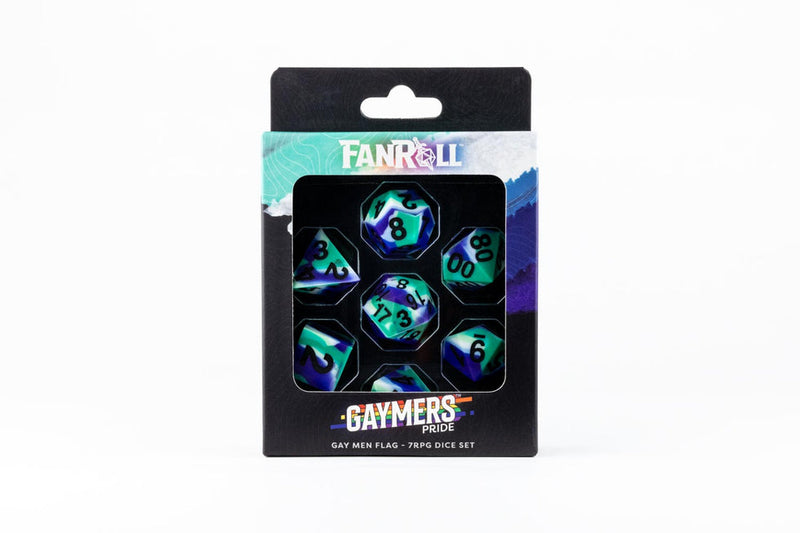 Fanroll: Gaymers Pride - Gay Men Flag Dice | Available Now