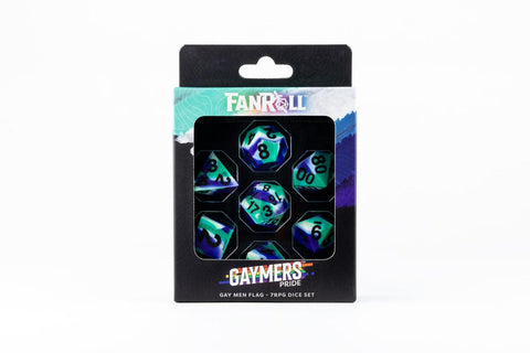 Fanroll: Gaymers Pride - Gay Men Flag Dice | Available Now