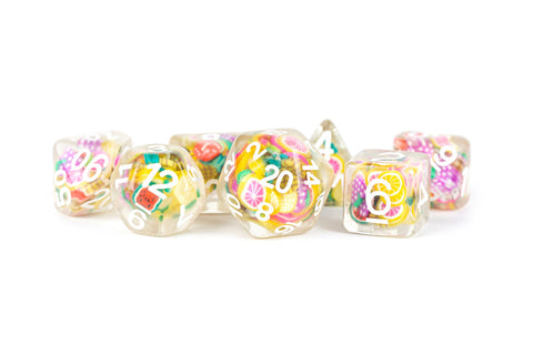 Fanroll: 16mm Resin Poly Dice Set - Fruit Dice | Available Now
