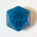 Metallic Dice Games: Mega Acrylic d20 - Glow Blue | Available Now