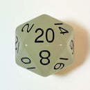 Metallic Dice Games: Mega Acrylic d20 - Glow Clear | Available Now