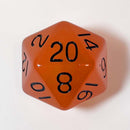 Metallic Dice Games: Mega Acrylic d20 - Glow Orange | Available Now