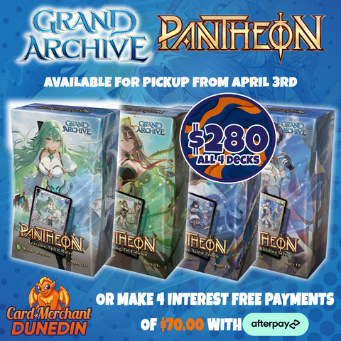 *Pre-Order* Grand Archive: Radiant Origins Pantheon 4 x Decks  | Available April 3, 2026