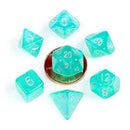 Fanroll: 16mm Acrylic Poly Dice Set -  Stardust Turquoise  | Available Now